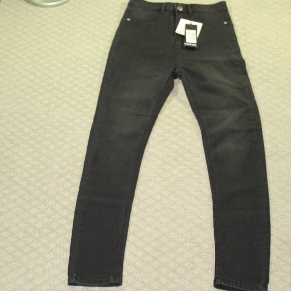NWT Boohoo Women's 6 Tall Basic Black Denim Jegging Jeans - Picture 1 of 7